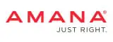 Amana logo featuring the tagline "Just Right," representing a trusted brand in laundry appliance repair services.