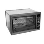 Oven appliance with a transparent door and control knobs, representing home appliance repair services in Brampton.