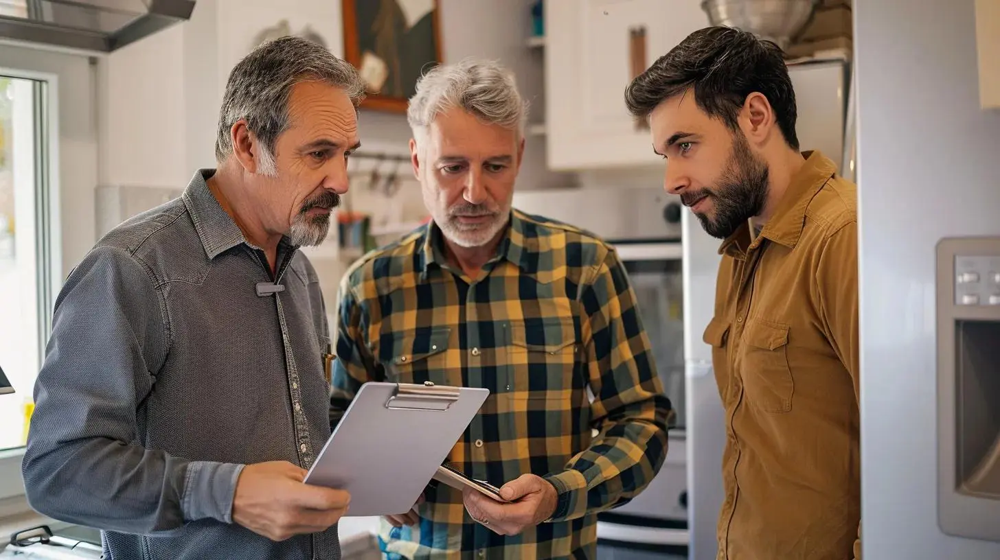 Customer consulting with a technician for appliance repair estimates, highlighting transparent pricing