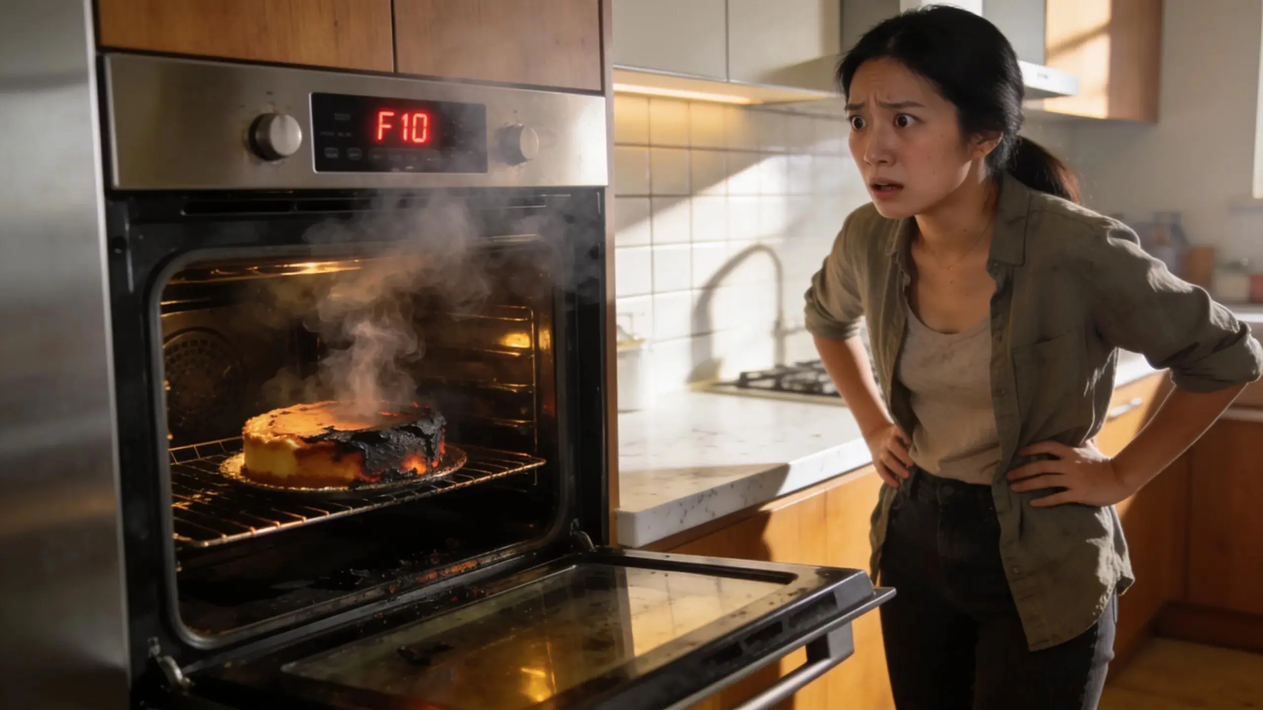 Homeowner facing appliance malfunction, highlighting the need for emergency repair services
