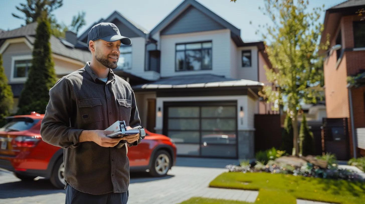 Technician arriving for same-day appliance repair in a North York neighborhood